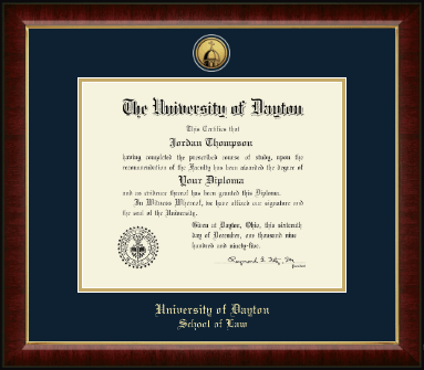 University of Dayton diploma frame - Gold Engraved Medallion Diploma Frame in Murano