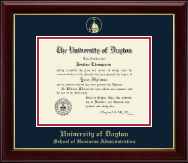 University of Dayton Gold Embossed Diploma Frame in Gallery