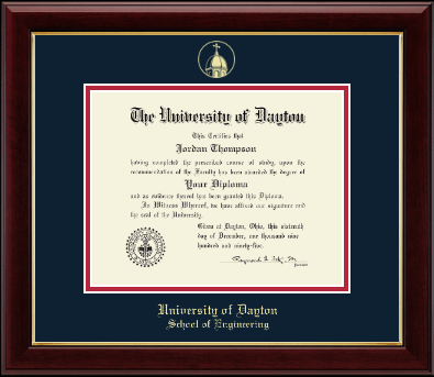 University of Dayton diploma frame - Gold Embossed Diploma Frame in Gallery