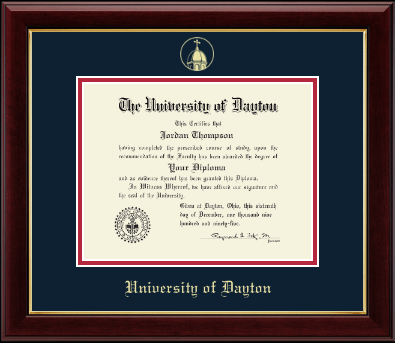 University of Dayton diploma frame - Gold Embossed Diploma Frame in Gallery