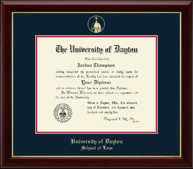 University of Dayton diploma frame - Gold Embossed Diploma Frame in Gallery