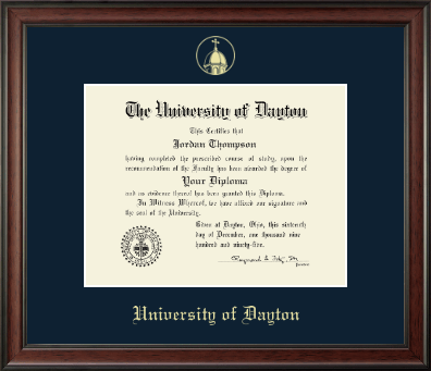 University of Dayton diploma frame - Gold Embossed Diploma Frame in Studio