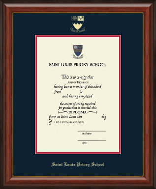 Saint Louis Priory School diploma frame - Gold Embossed Diploma Frame in Lancaster