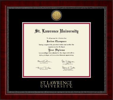 St. Lawrence University diploma frame - Gold Engraved Medallion Diploma Frame in Sutton