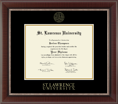 St. Lawrence University diploma frame - Gold Embossed Diploma Frame in Chateau