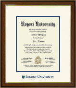 Regent University Dimensions Diploma Frame in Westwood