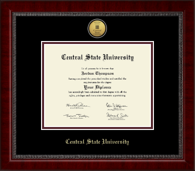 Central State University diploma frame - Gold Engraved Medallion Diploma Frame in Sutton