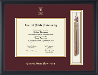Central State University diploma frame - Tassel & Cord Diploma Frame in Obsidian