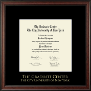 CUNY - The Graduate Center Gold Embossed Diploma Frame in Studio