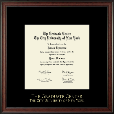 CUNY - The Graduate Center diploma frame - Gold Embossed Diploma Frame in Studio