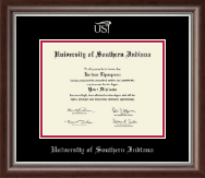 University of Southern Indiana Silver Embossed Diploma Frame in Devonshire