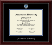 Assumption University Masterpiece Medallion Diploma Frame in Gallery Silver