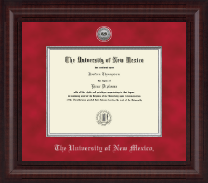 The University of New Mexico Presidential Silver Engraved Diploma Frame in Premier
