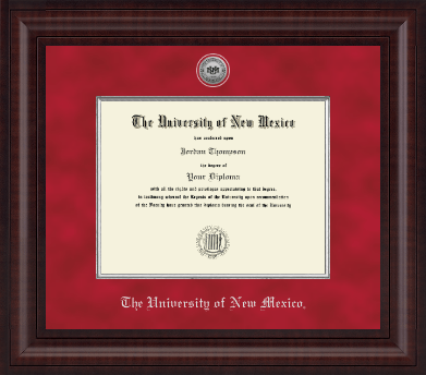 The University of New Mexico diploma frame - Presidential Silver Engraved Diploma Frame in Premier