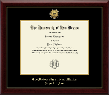 The University of New Mexico diploma frame - Gold Engraved Medallion Diploma Frame in Gallery