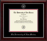 The University of New Mexico Silver Embossed Diploma Frame in Gallery Silver
