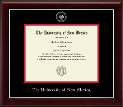 The University of New Mexico diploma frame - Silver Embossed Diploma Frame in Gallery Silver