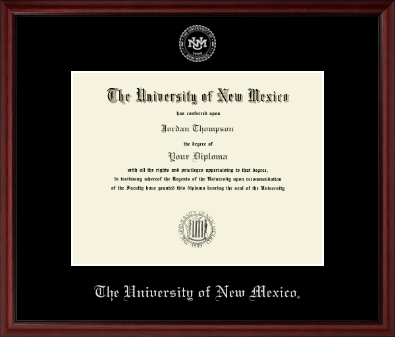 The University of New Mexico diploma frame - Silver Embossed Diploma Frame in Camby