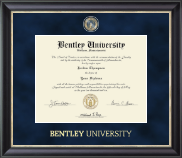 Bentley University Regal Edition Diploma Frame in Noir
