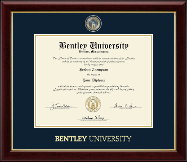 Bentley University diploma frame - Masterpiece Medallion Diploma Frame in Gallery