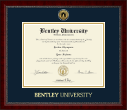 Bentley University Gold Engraved Medallion Diploma Frame in Sutton