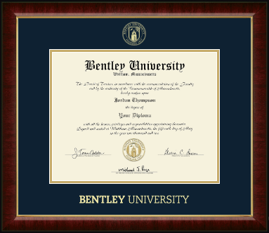 Bentley University diploma frame - Gold Embossed Diploma Frame in Murano