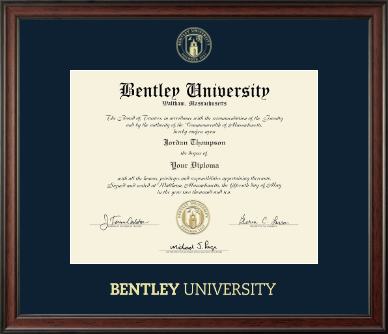 Bentley University diploma frame - Gold Embossed Diploma Frame in Studio