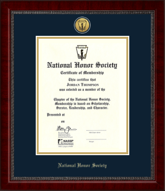 National Honor Society certificate frame - Gold Engraved Medallion Certificate Frame in Sutton