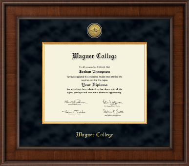 Wagner College diploma frame - Presidential Gold Engraved Diploma Frame in Madison