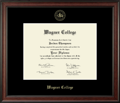 Wagner College diploma frame - Gold Embossed Diploma Frame in Studio