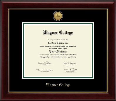 Wagner College diploma frame - Gold Engraved Medallion Diploma Frame in Gallery