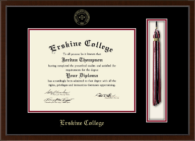 Erskine College diploma frame - Tassel & Cord Diploma Frame in Delta