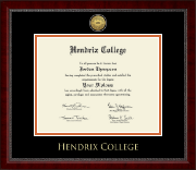Hendrix College Gold Engraved Medallion Diploma Frame in Sutton
