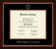 Hendrix College Gold Embossed Diploma Frame in Murano