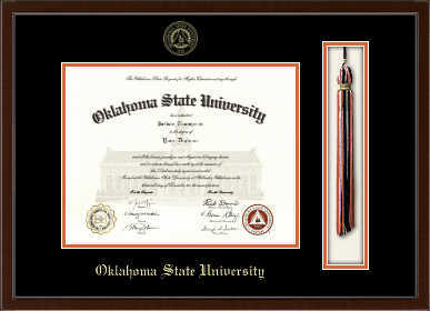 Oklahoma State University diploma frame - Tassel & Cord Diploma Frame in Delta