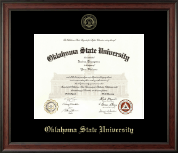 Oklahoma State University diploma frame - Gold Embossed Diploma Frame in Studio