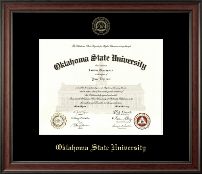 Oklahoma State University diploma frame - Gold Embossed Diploma Frame in Studio