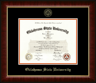Oklahoma State University diploma frame - Oklahoma State Univ - Gold Embossed Diploma Frame in Murano
