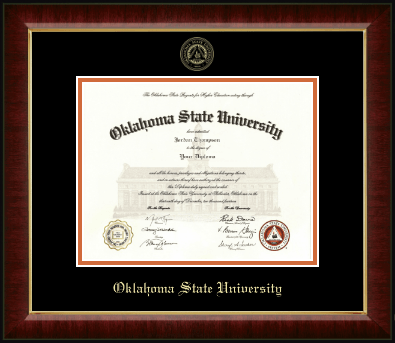 Oklahoma State University diploma frame - Gold Embossed Diploma Frame in Murano