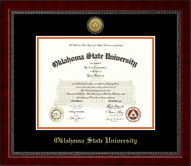 Oklahoma State University diploma frame - Gold Engraved Medallion Diploma Frame in Sutton