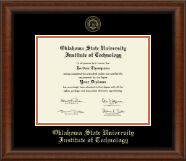 Oklahoma State University Institute of Technology Gold Embossed Diploma Frame in Austin