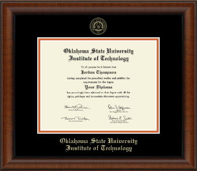 Oklahoma State University Institute of Technology diploma frame - Gold Embossed Diploma Frame in Austin