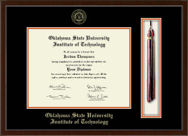 Oklahoma State University Institute of Technology diploma frame - Tassel & Cord Diploma Frame in Delta