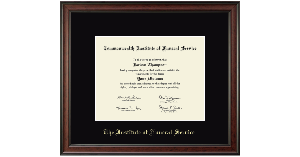 The Institute of Funeral Service Diploma Frame | Church Hill Classics