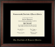 The Institute of Funeral Service Gold Embossed Diploma Frame in Studio