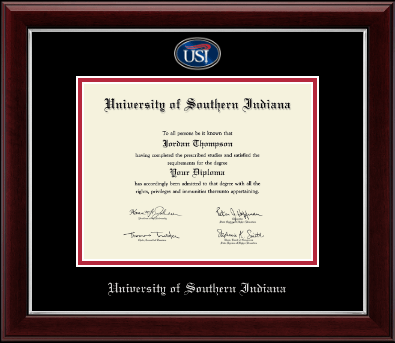 University of Southern Indiana diploma frame - Masterpiece Medallion Diploma Frame in Gallery Silver