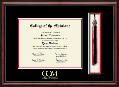 College of the Mainland diploma frame - Tassel & Cord Diploma Frame in Southport