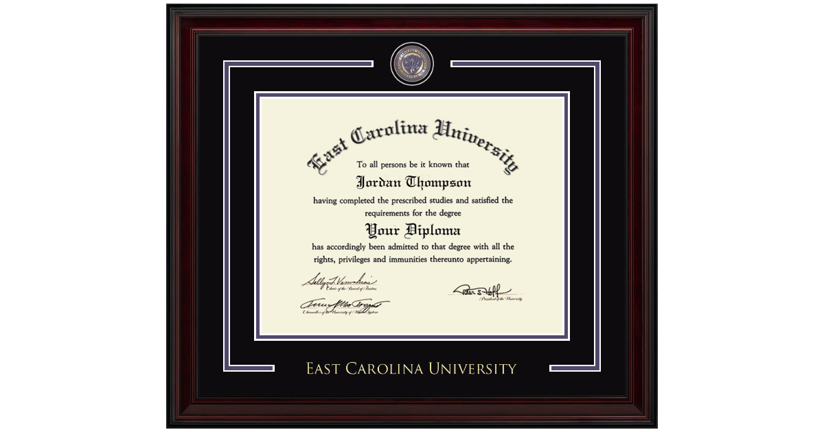 Showcase Edition Diploma Frame in Encore East Carolina University ...
