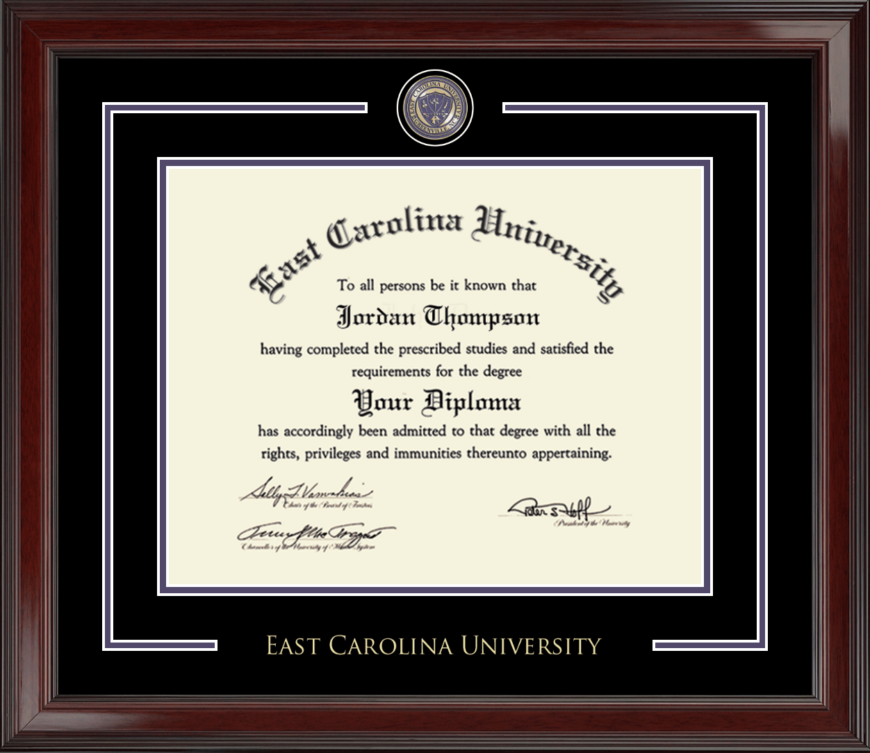 East Carolina University Showcase Edition Diploma Frame in Encore Item 369944 from Dowdy