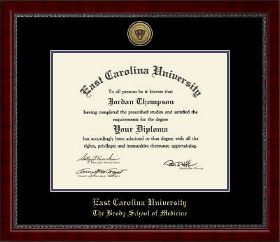 East Carolina University diploma frame - Gold Engraved Medallion Diploma Frame in Sutton